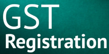 GST Registration Written on a Green Background